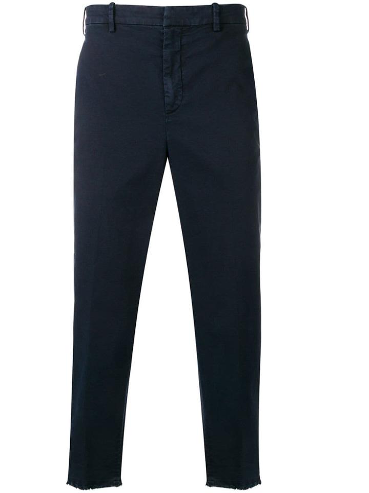 Neil Barrett Distressed Slim-fit Trousers - Blue