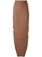 Rick Owens - Pillar Skirt - Women - Linen/flax - 42, Brown, Linen/flax