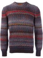 Missoni Zig-zag Knitted Jumper, Men's, Size: 48, Nylon/wool