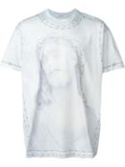 Givenchy Christ Print T-shirt, Men's, Size: L, Blue, Cotton
