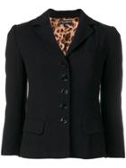 Dolce & Gabbana Vintage Single Breasted Fitted Blazer - Black
