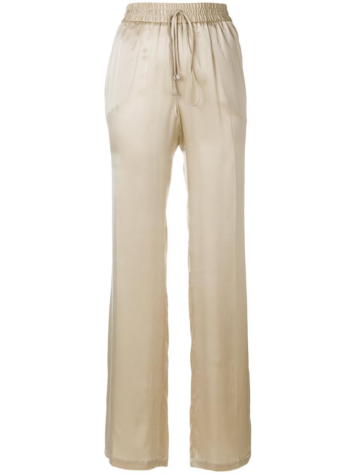 Twin-set Drawstring Palazzo Pants - Nude & Neutrals