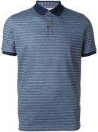 Eleventy Striped Polo Shirt, Men's, Size: Xxl, Blue, Cotton