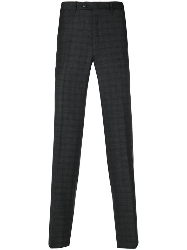 Brioni Checked Pants - Grey