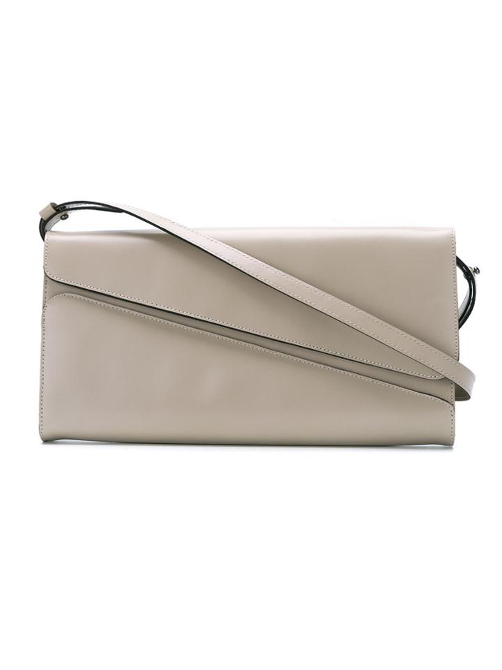 Mara Mac Diagonal Panels Shoulder Bag - Nude & Neutrals