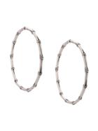 John Hardy Bamboo Large Hoop Earrings - Silver