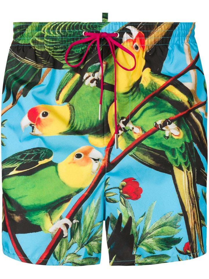 Dsquared2 Jungle Print Swim Shorts - Blue