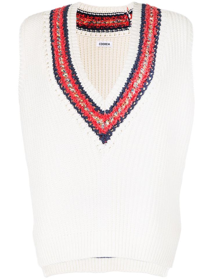 Coohem Fancy Tilden Vest - White