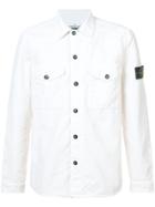 Stone Island Fitted Button-down Shirt - White
