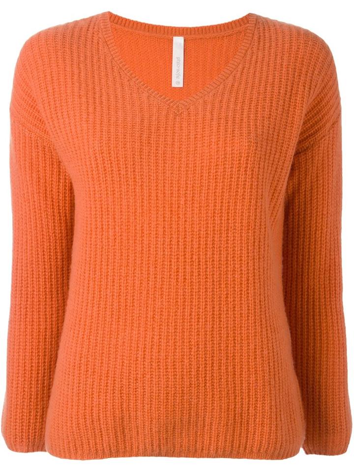 Philo-sofie V-neck Pullover, Women's, Size: 38, Yellow/orange, Cashmere