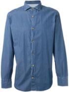 Eleventy Denim Shirt, Men's, Size: 40, Blue, Cotton