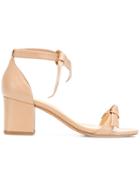 Alexandre Birman Ankle Tie Block Heel Sandals - Nude & Neutrals