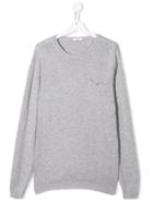 Paolo Pecora Kids Teen Fine Knit Top - Grey