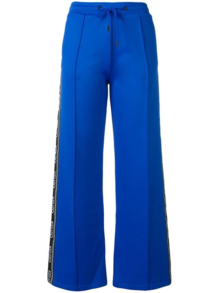Kenzo Logo Stripe Track Trousers - Blue