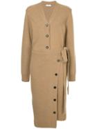 Goen.j Long Wrap Cardi-coat - Brown