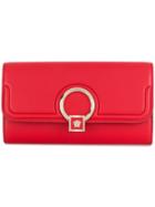 Versace Dv One Continental Wallet - Red