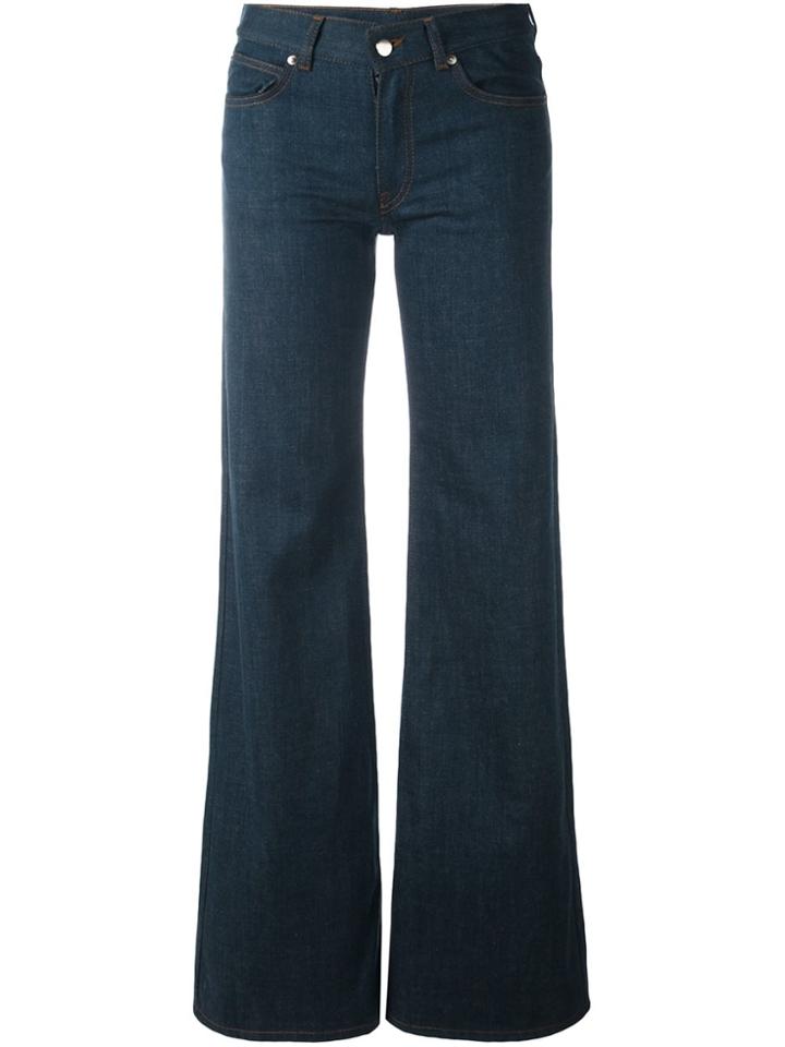 Mm6 Maison Margiela Flared Leg Jeans - Blue