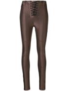 Unravel Project Slim Fit Stretch Pants - Brown