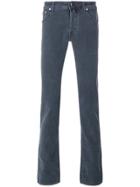 Jacob Cohen Textured Denim Jeans - Blue