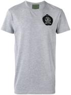 Amen Logo Patch T-shirt, Men's, Size: 50, Grey, Cotton/polyester/metal (other)/glass