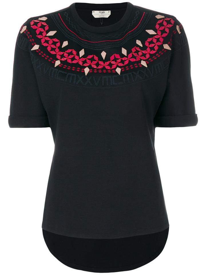 Fendi Mini-maxi T-shirt - Black
