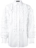 Dolce & Gabbana - Ruffle Detail Shirt - Women - Cotton - 38, Women's, White, Cotton