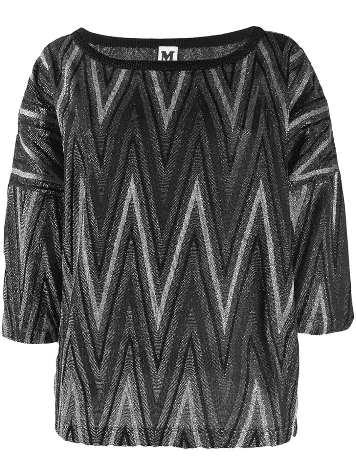 M Missoni Boat Neck Sweater - Black
