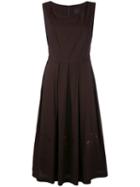 Eggs - Pleated Dress - Women - Cotton/nylon/spandex/elastane - 42, Brown, Cotton/nylon/spandex/elastane