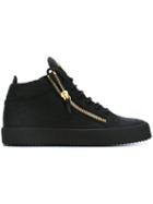 Giuseppe Zanotti Design Kriss Mid-top Sneakers, Men's, Size: 44, Black, Leather/rubber