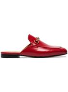Gucci Red Princetown Leather Mules