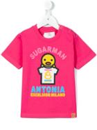 Sugarman Kids Man With T-shirt Print T-shirt, Boy's, Size: 7 Yrs, Pink/purple