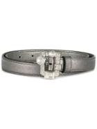 Prada Embellished Buckle Belt - Metallic