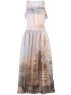 Fendi - Printed Voile Dress - Women - Silk - 42, Women's, Nude/neutrals, Silk