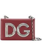 Dolce & Gabbana Logo Plaque Clutch Bag - Red