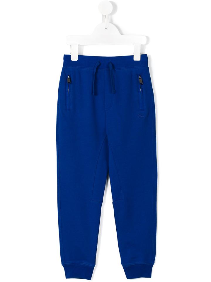 Burberry Kids Classic Sweatpants, Boy's, Size: 7 Yrs, Blue