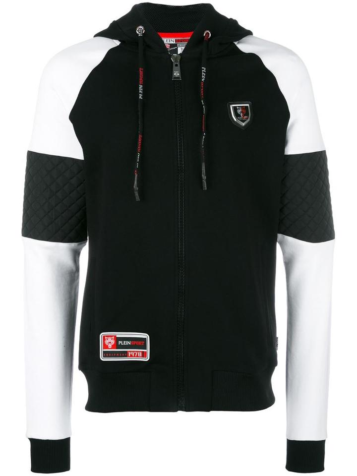 Plein Sport Zipped Hoodie, Men's, Size: Medium, Black