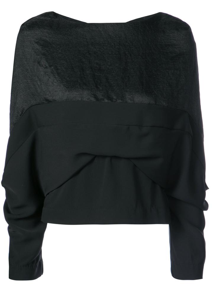 Chalayan Gathered Detail Band Blouse - Black