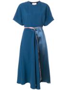 Roksanda Zip-embellished Midi Dress - Blue