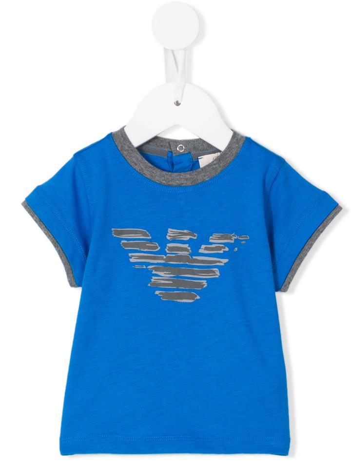 Armani Junior - Logo Print T-shirt - Kids - Cotton - 36 Mth, Toddler Boy's, Blue