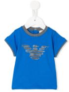 Armani Junior - Logo Print T-shirt - Kids - Cotton - 36 Mth, Toddler Boy's, Blue