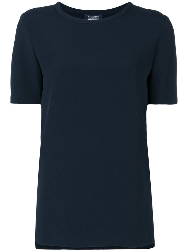 's Max Mara - Val T-shirt - Women - Spandex/elastane/acetate/viscose - 44, Blue, Spandex/elastane/acetate/viscose