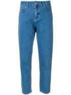 Julien David Cropped Tapered Jeans - Blue