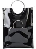 Toga Pulla - Circle Handle Tote Bag - Women - Vinyl - One Size, Black, Vinyl
