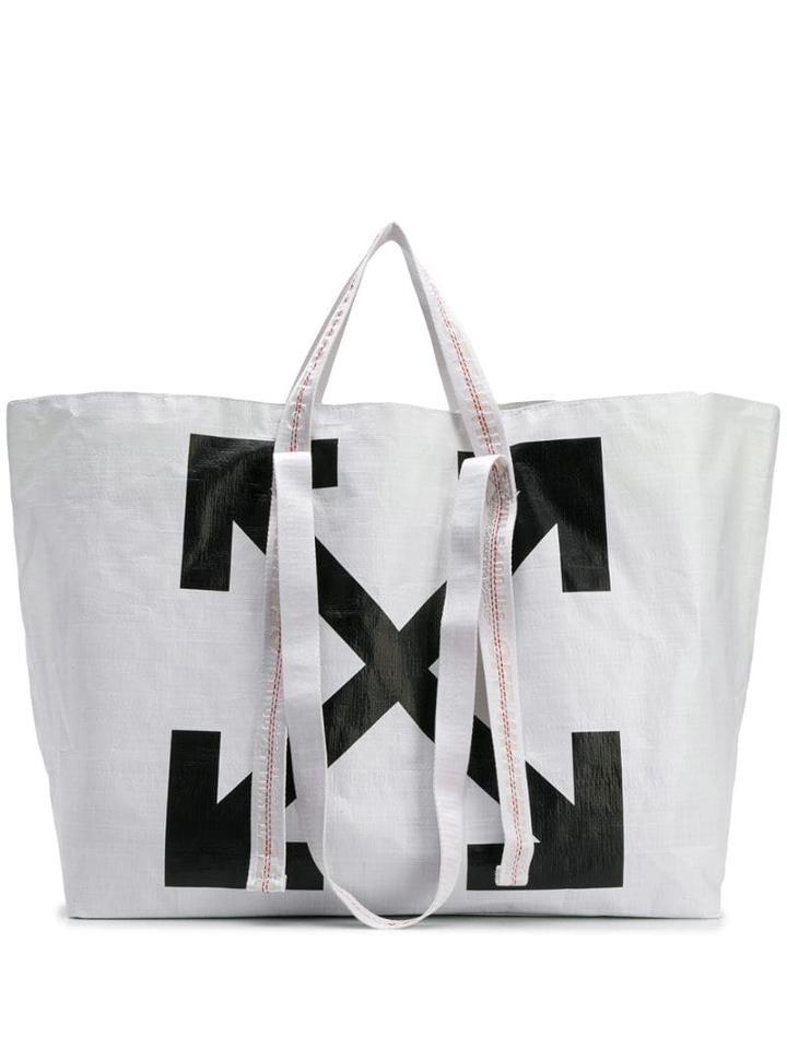 Off-white Diagonal Arrows Logo Print Tote
