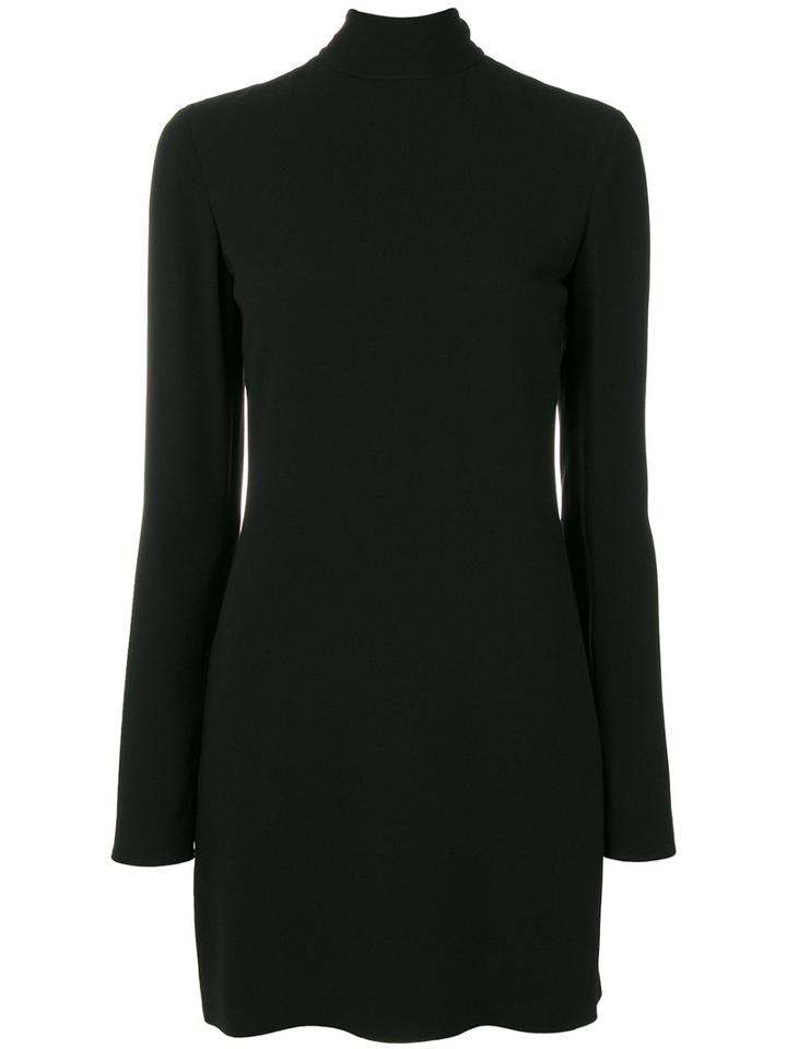 Saint Laurent - Turtleneck Dress - Women - Silk/acetate/viscose - 36, Black, Silk/acetate/viscose