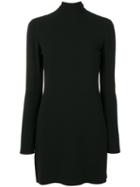 Saint Laurent - Turtleneck Dress - Women - Silk/acetate/viscose - 36, Black, Silk/acetate/viscose