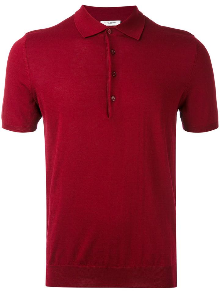 Paolo Pecora - Polo Shirt - Men - Cotton - Xxl, Pink/purple, Cotton