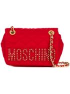 Moschino Quilted Logo Shoulder Bag - Red