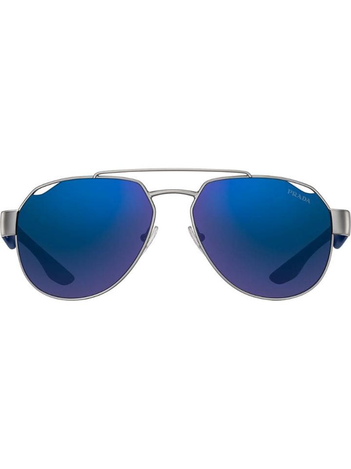 Prada Eyewear Linea Rossa Aviator Sunglasses - Blue