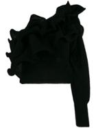 Laneus Ruffled One Shoulder Jumper - Black